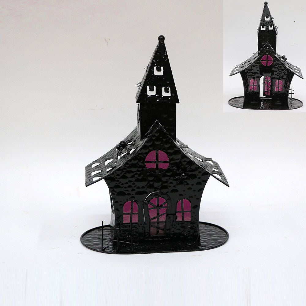 "Purple Haze Halloween Shack" Halloween tea light holder
