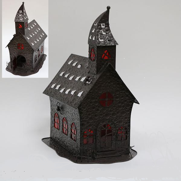 "Devil's Church" Halloween tea light holder