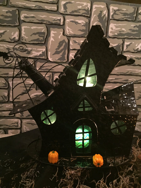 "Salem Witch's Cottage" Halloween tea light holder