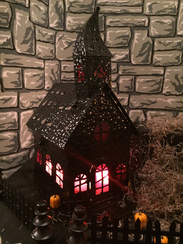 "Devil's Church" Halloween tea light holder