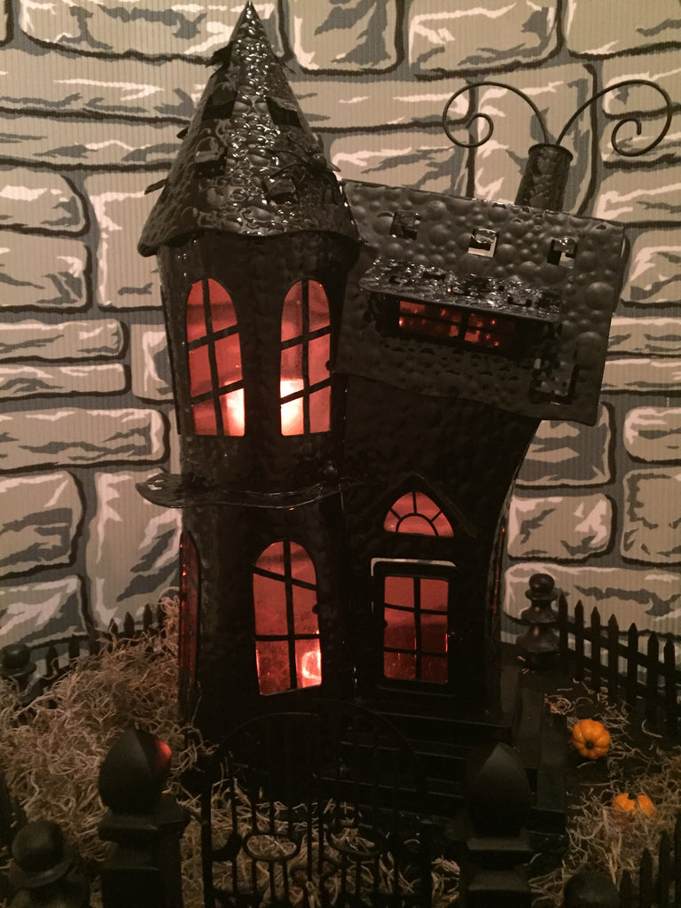 "Haunted Mansion" Halloween tea light holder